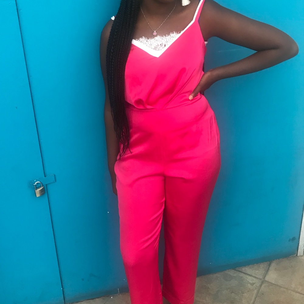 Satin Pink Jumpsuit